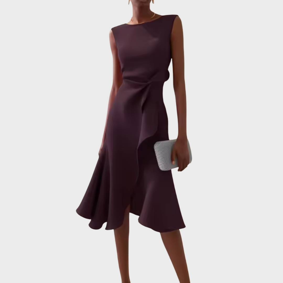 Women's Draped Asymmetric Graduation Dress | Miraleth™ View 11