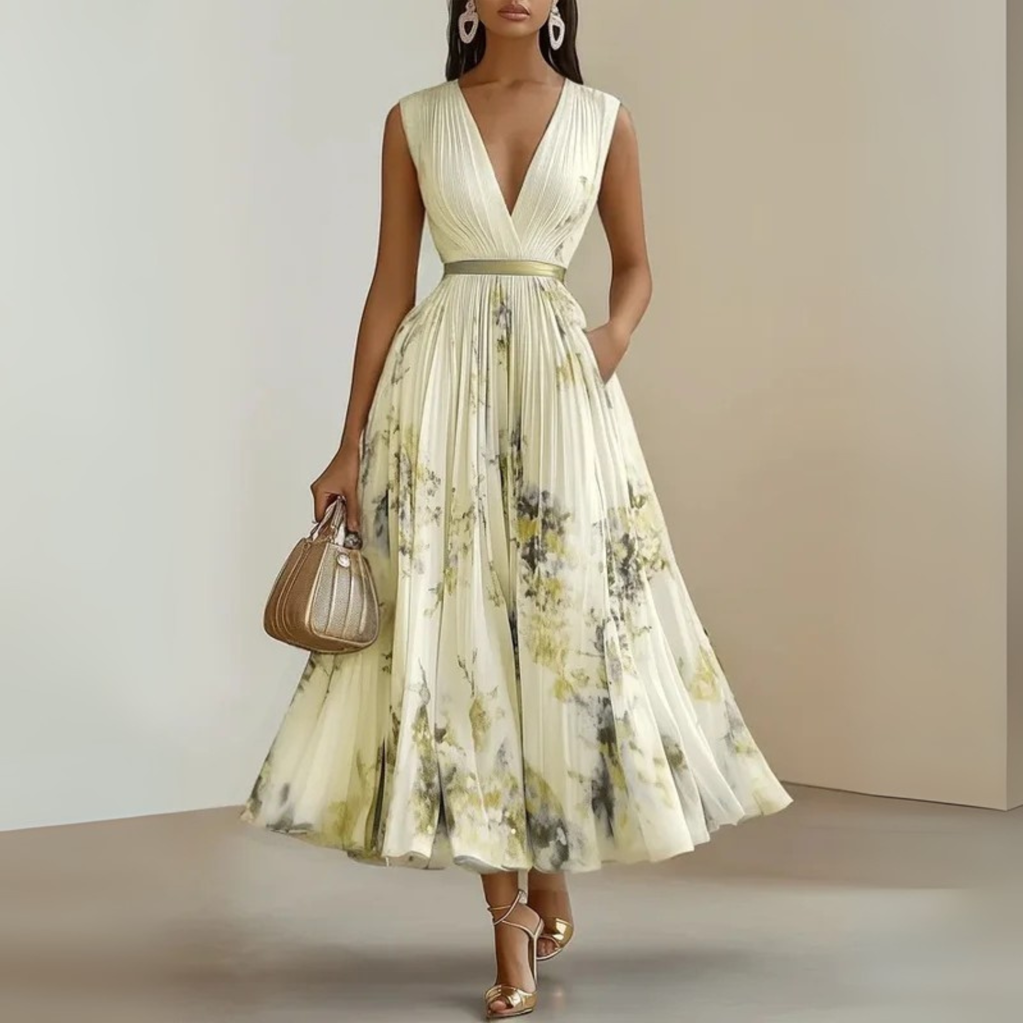 Women's Flowy Sleeveless Graduation Dress | Seraphina™ Back