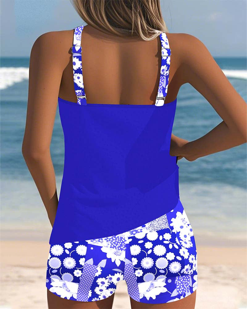 Women's Comfortable Two-Piece Swimsuit | Floral | Seralyx™ Alternate
