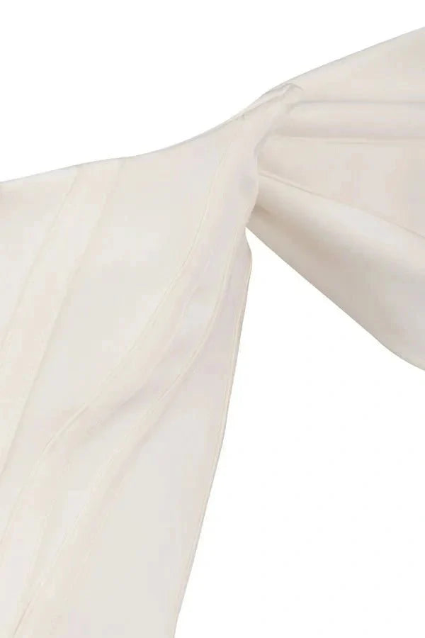 Women's Satin Wedding Guest Dress | Corset | Thessadora™ Close Up