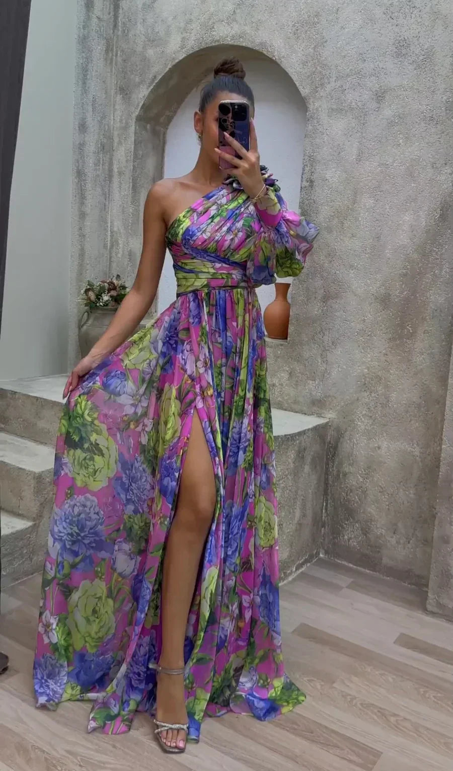 Women's Elegant Flowy Maxi Dress | Graduation | Serellia™ Hero