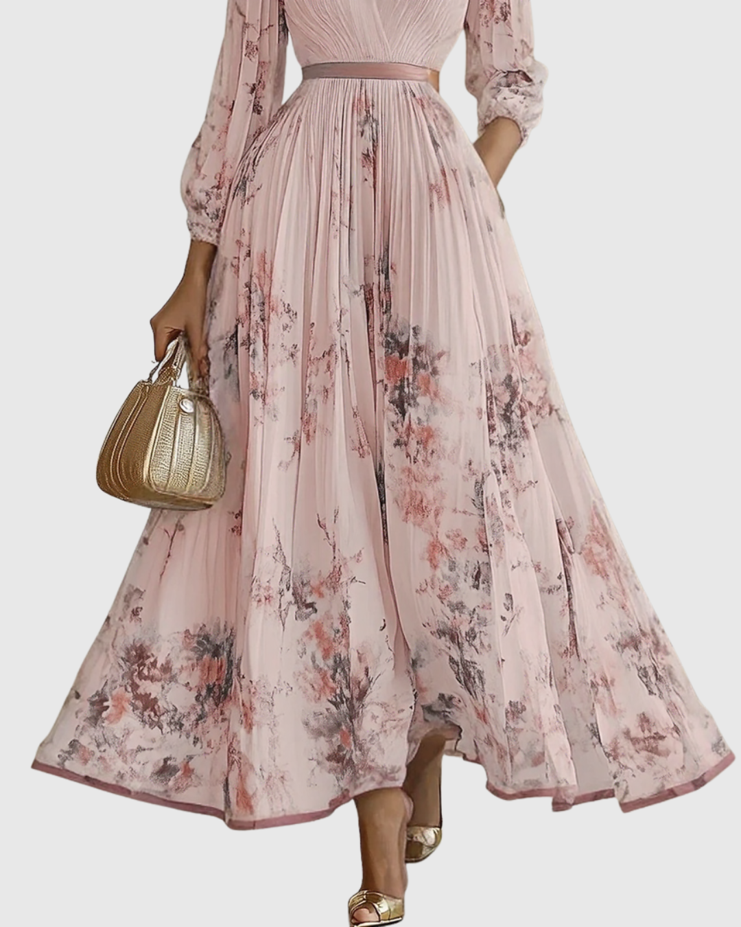 Women's Elegant Pleated Maxi Dress | Seralynn™ View 13