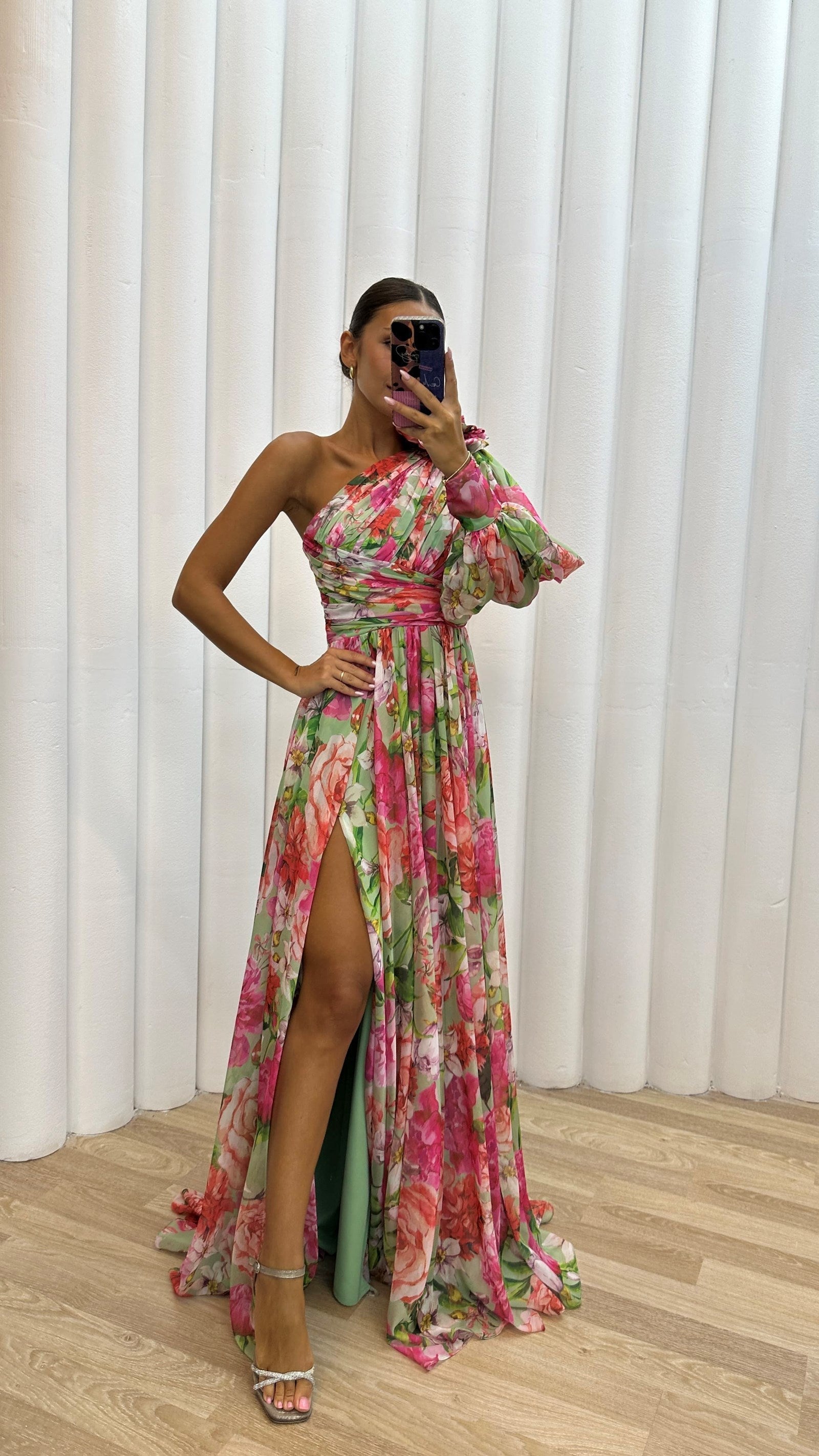 Women's Elegant Flowy Maxi Dress | Graduation | Serellia™ Back