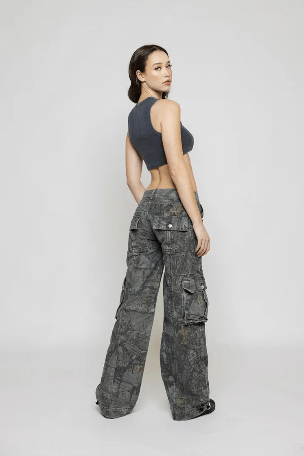 Women's Cotton Cargo Pants | Heavyweight | Bellacora™ Close Up