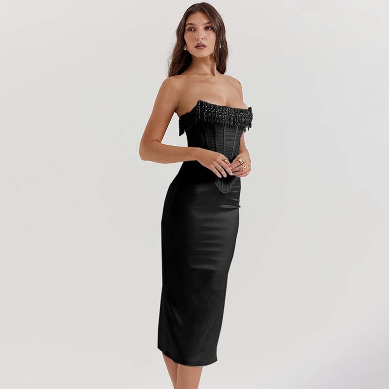 Women's Embellished Strapless Wedding Guest Dress | Maralexia™ View 12