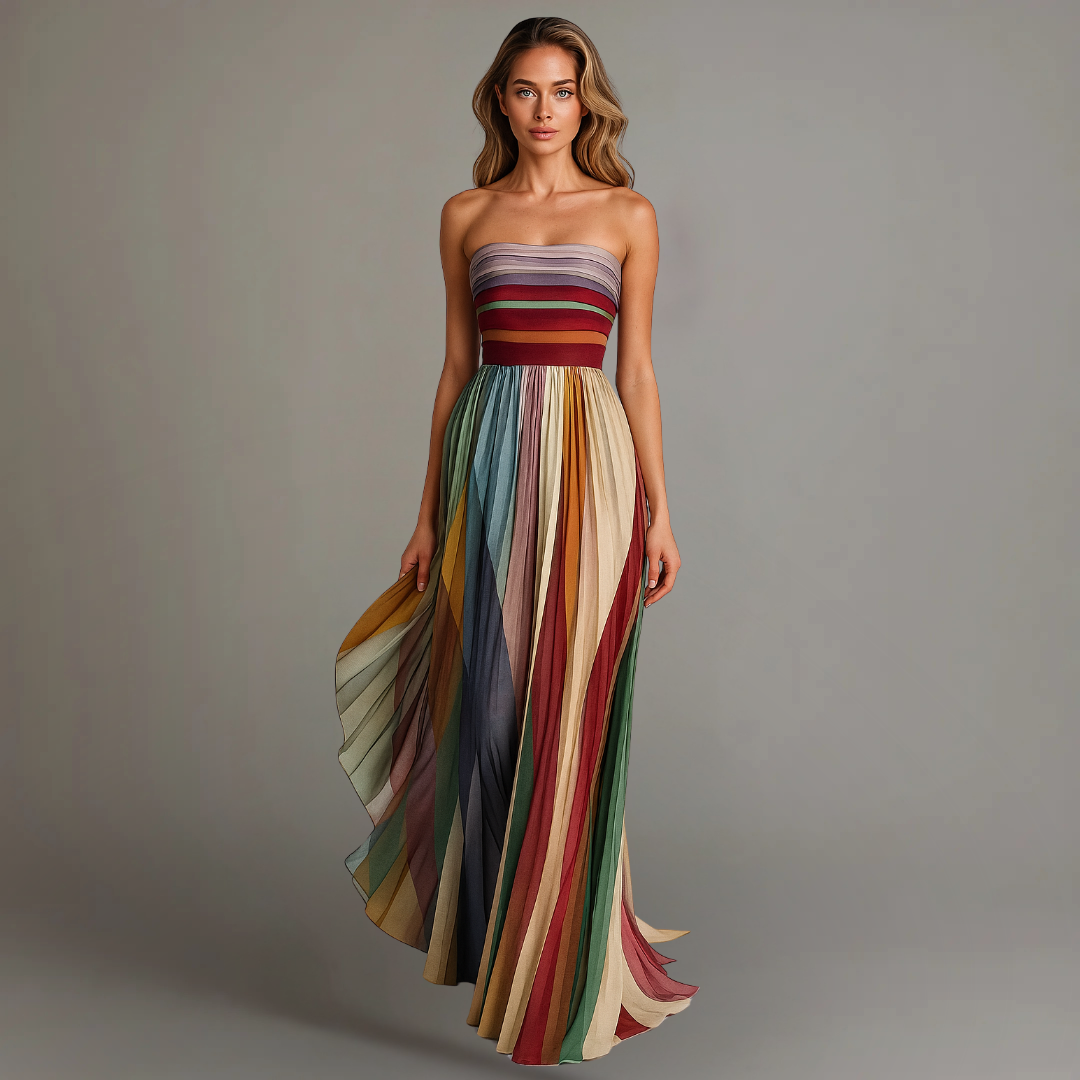 Women's Holiday Glam Maxi Dress | Strapless | Celeste™ Hero