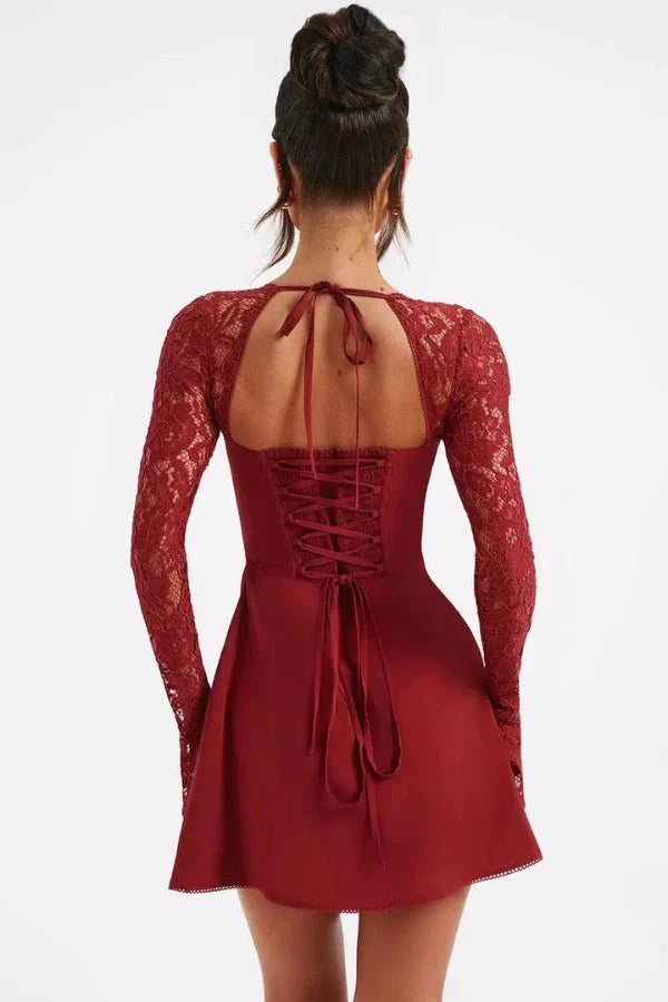 Women's Bodycon Mini Dress | Flared Sleeve | Miralestra™ View 13