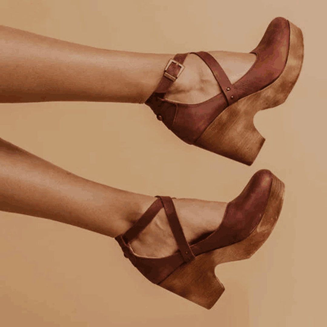 Women's Elegant Wedge Heels | Closed Toe | Seraphina™ Front