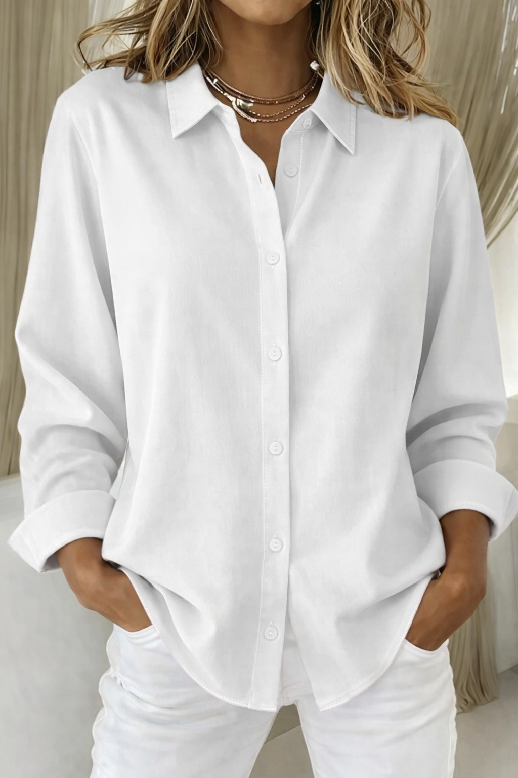 Women's Elegant Blouse | Button Down | Miraven™ Back