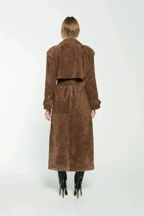 Women's Belted Trenchcoat | Maxi | Nerissiana™ Detail