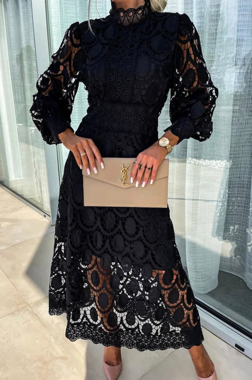 Women's Elegant Midi Dress | Graduation | Valentira™ Detail