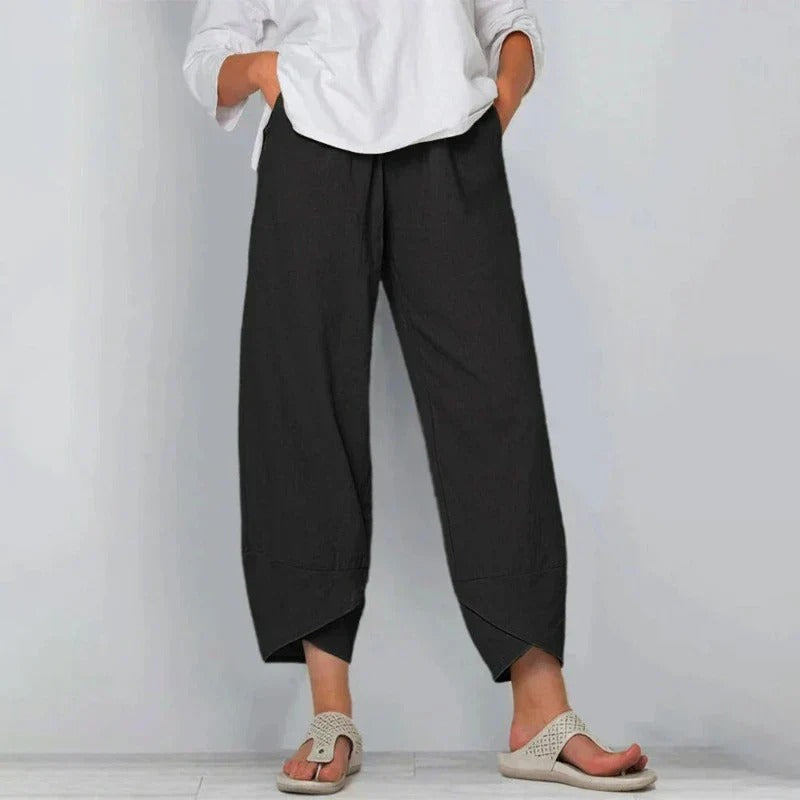 Women's Linen Summer Pants | Elyssia™ Close Up