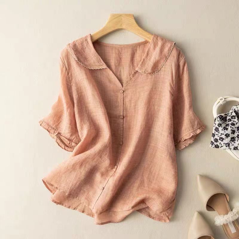 Women's Button Detail Vintage Blouse | Seraphine™ Front