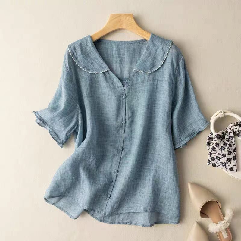 Women's Button Detail Vintage Blouse | Seraphine™ Detail