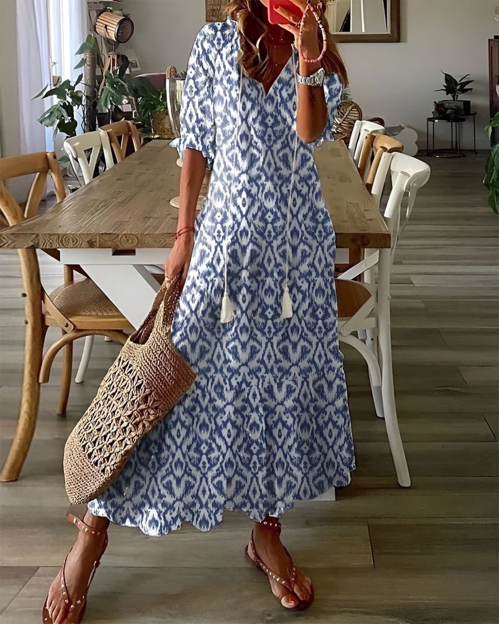 Women's Flowing Boho Dress | Sereniya™ Hero