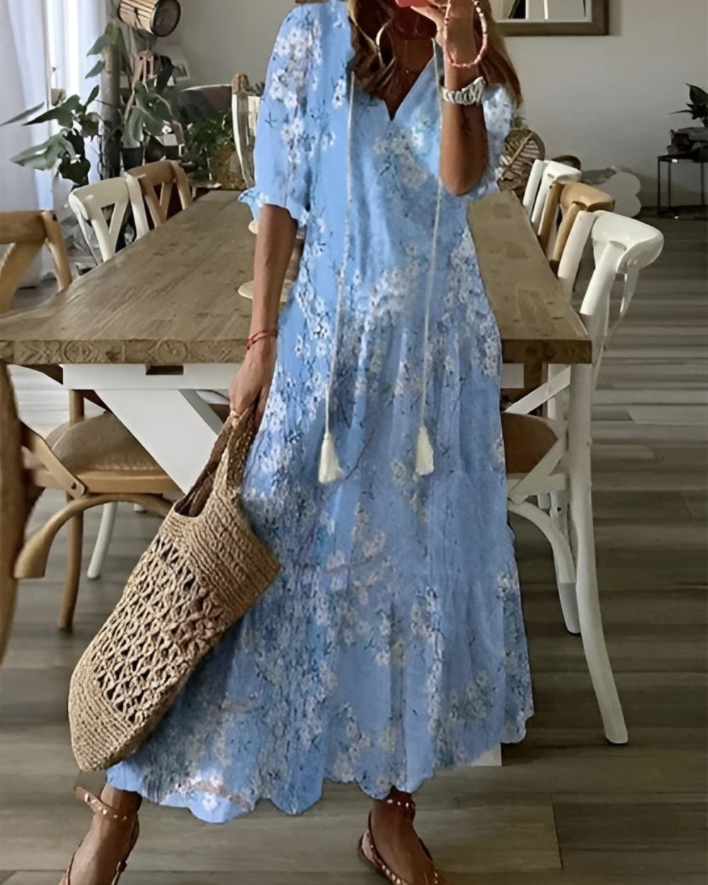 Women's Flowing Boho Dress | Sereniya™ Side