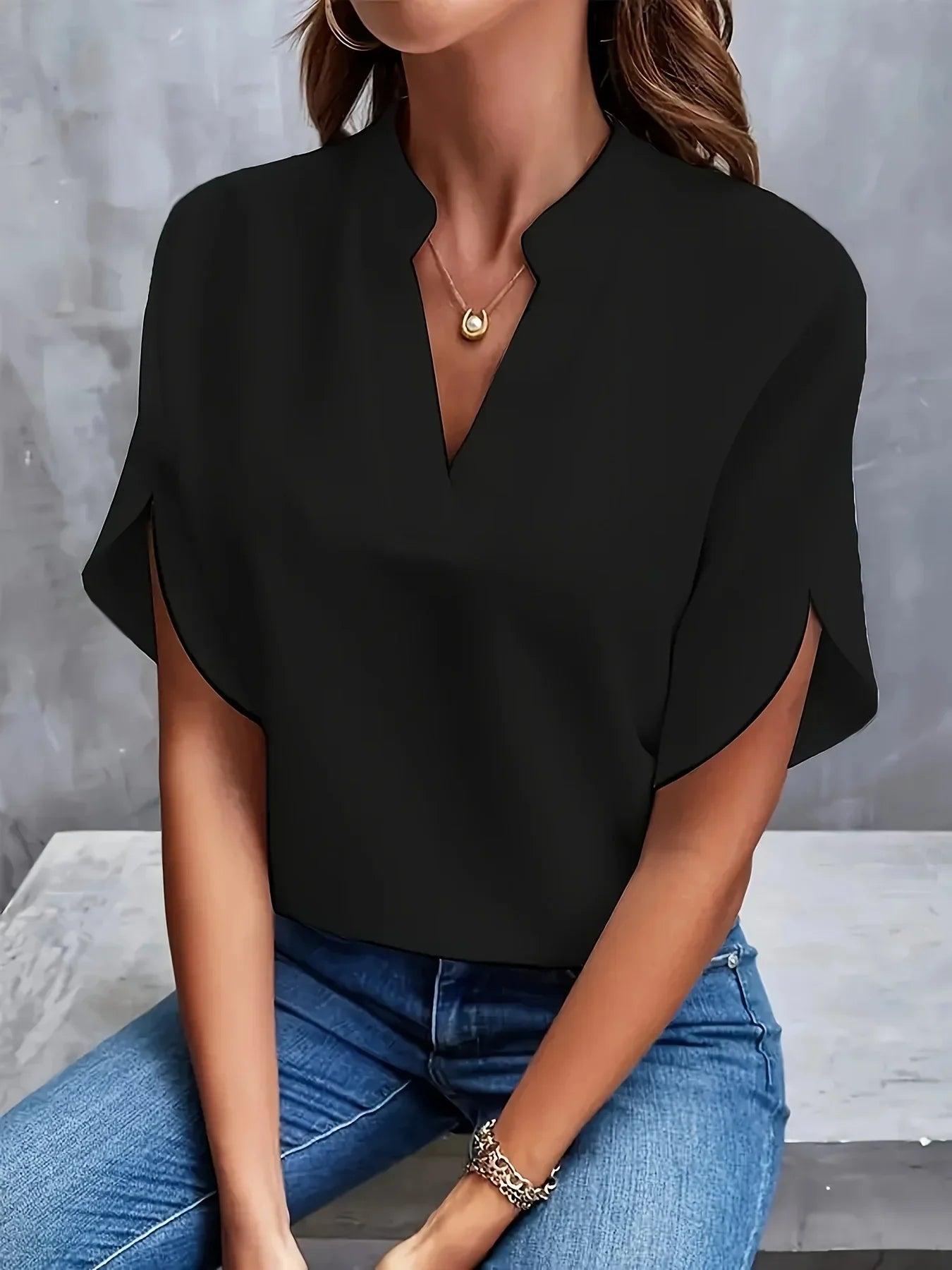 Women's Sophisticated Blouse | Tailored | Vesara™ Side