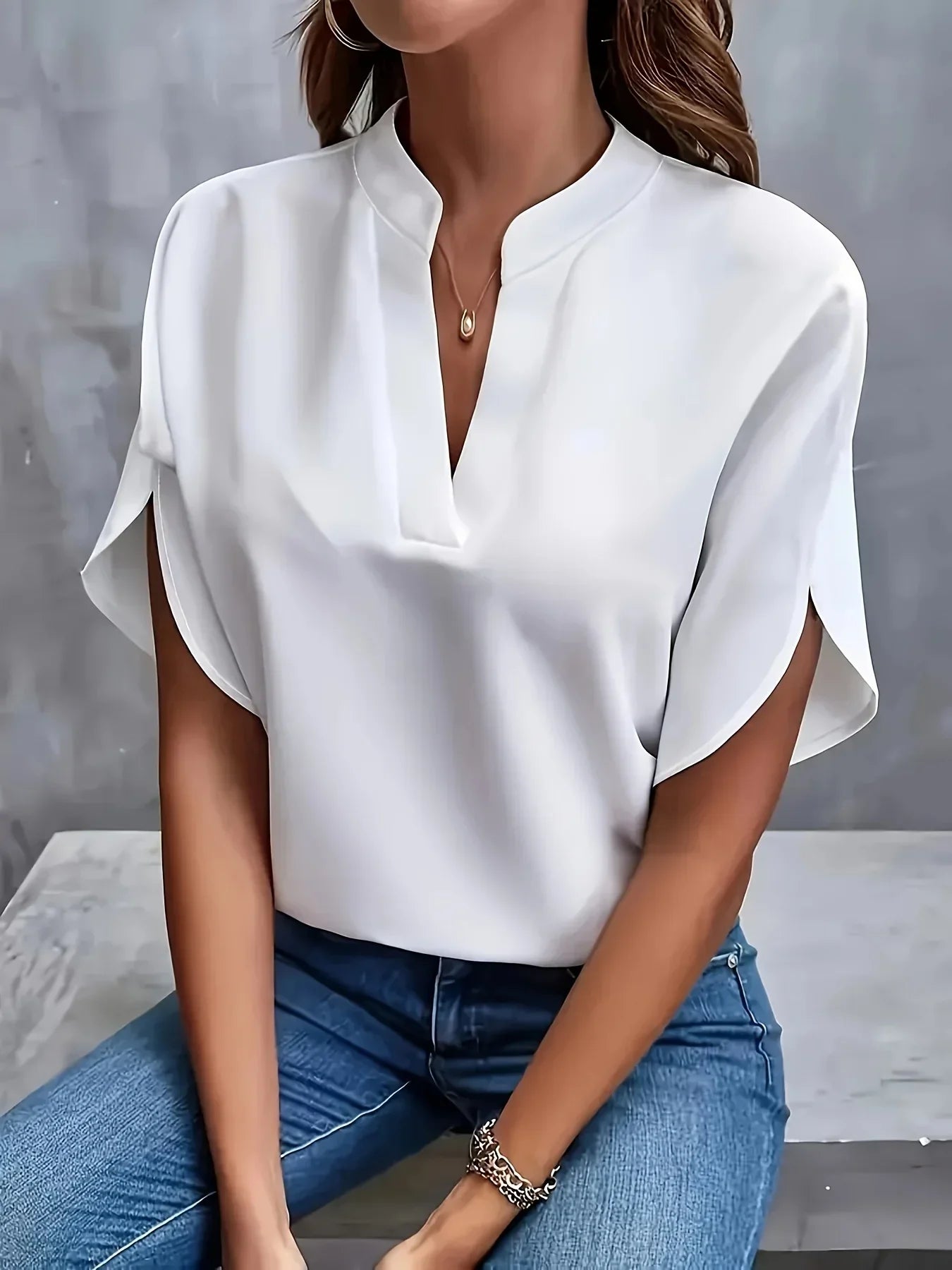 Women's Sophisticated Blouse | Tailored | Vesara™ Front