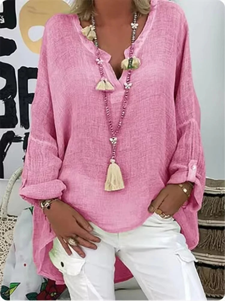 Women's Lightweight Oversized Blouse | Delphina™ Front