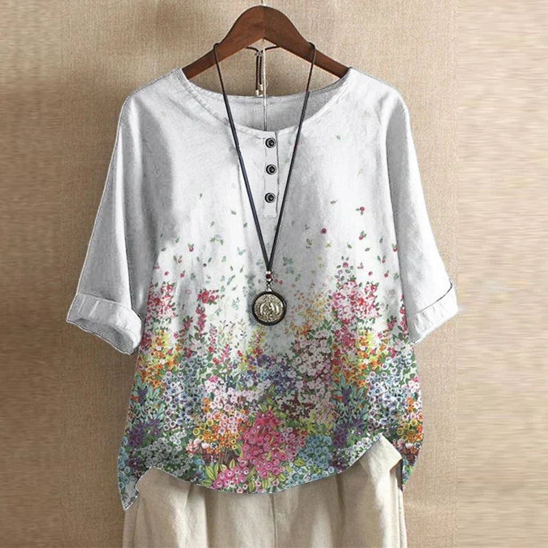 Women's Retro Blouse | Floral | Celestine™ Lifestyle