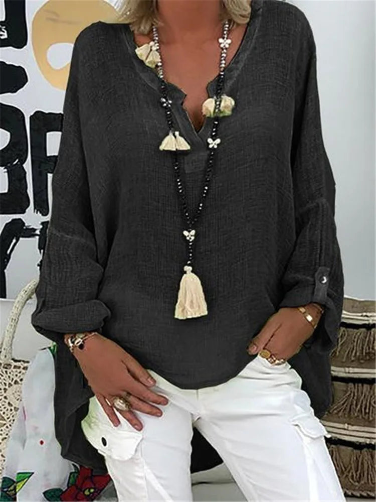 Women's Lightweight Oversized Blouse | Delphina™ Detail