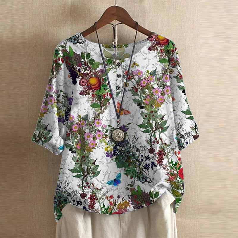 Women's Retro Blouse | Floral | Celestine™ Alternate