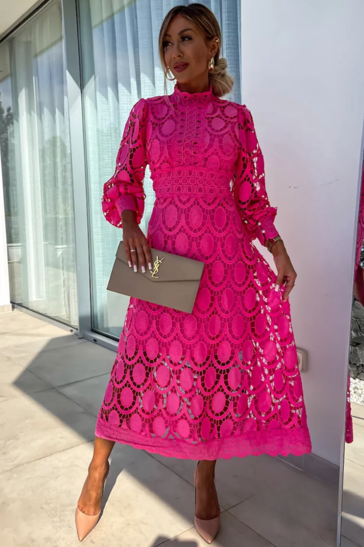 Women's Elegant Midi Dress | Graduation | Valentira™ Back