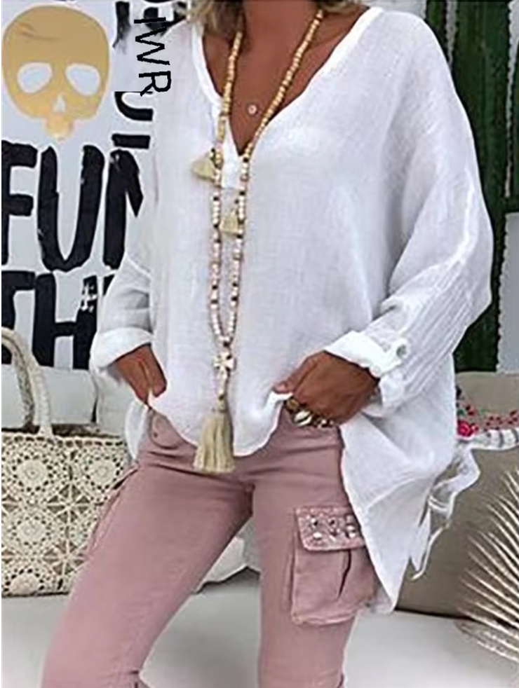 Women's Lightweight Oversized Blouse | Delphina™ Side