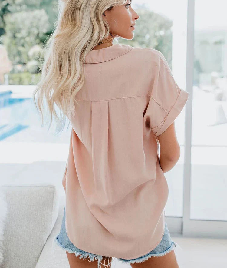 Women's Relaxed Casual Blouse | Miravel™ Detail