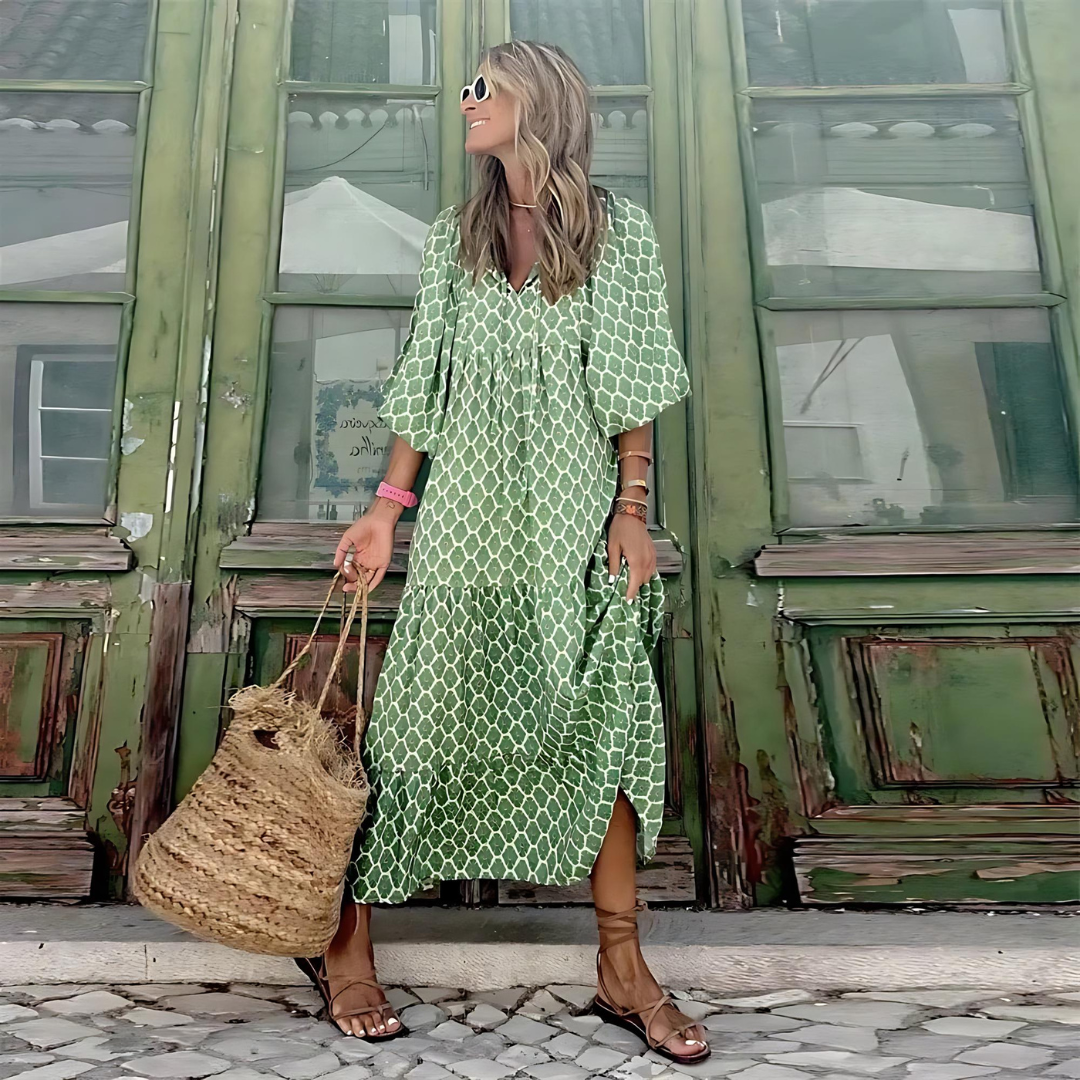 Women's Relaxed Boho Dress | Miraluna™ Close Up