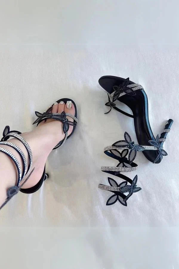 Women's Butterfly High Heels | Embellished | Seralynne™ Back
