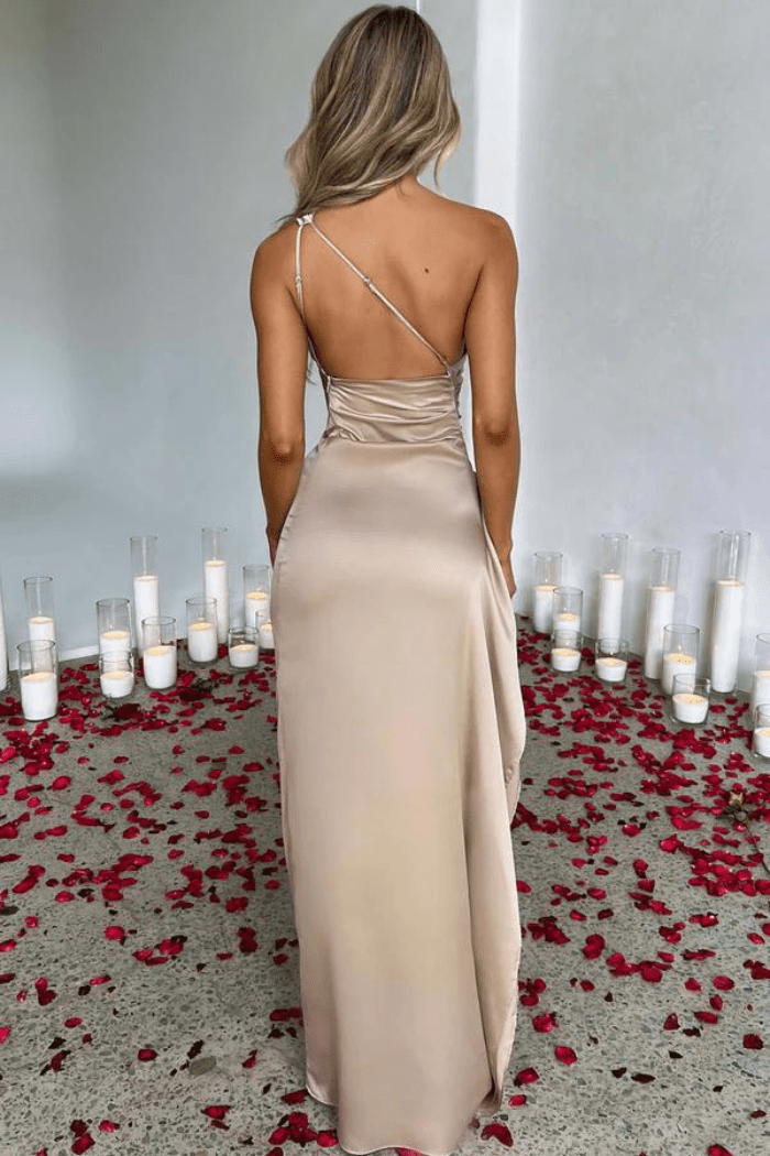 Women's One Shoulder Wedding Guest Dress | Marelliana™ Side