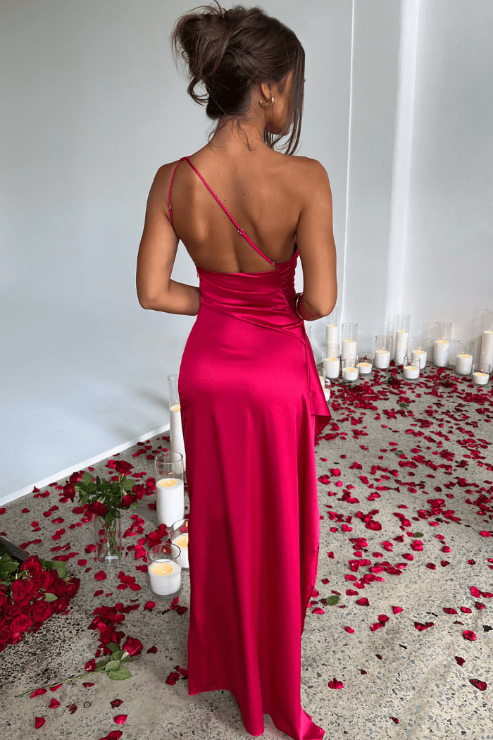 Women's One Shoulder Wedding Guest Dress | Marelliana™ Close Up