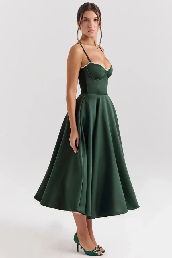 Women's Satin Wedding Guest Dress | Tulle | Aurelianna™ View 19