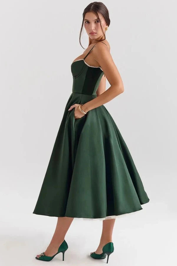 Women's Satin Wedding Guest Dress | Tulle | Aurelianna™ View 20