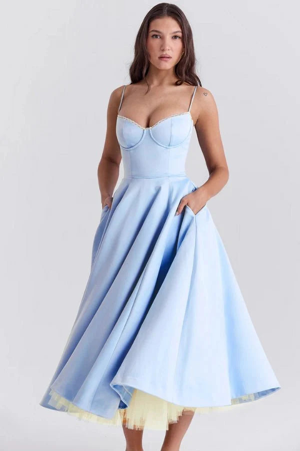 Women's Satin Wedding Guest Dress | Tulle | Aurelianna™ Alternate