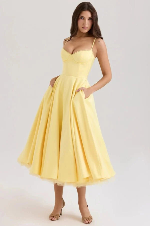 Women's Satin Wedding Guest Dress | Tulle | Aurelianna™ View 13