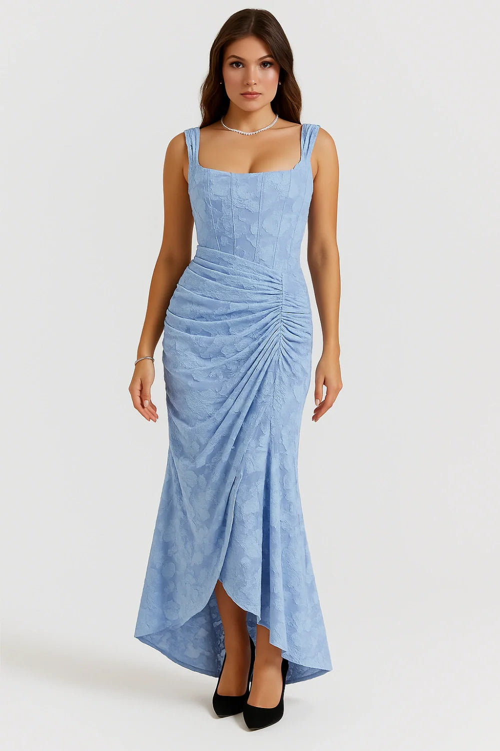 Women's Rose Print Maxi Dress | Flowing | Arabellina™ View 17