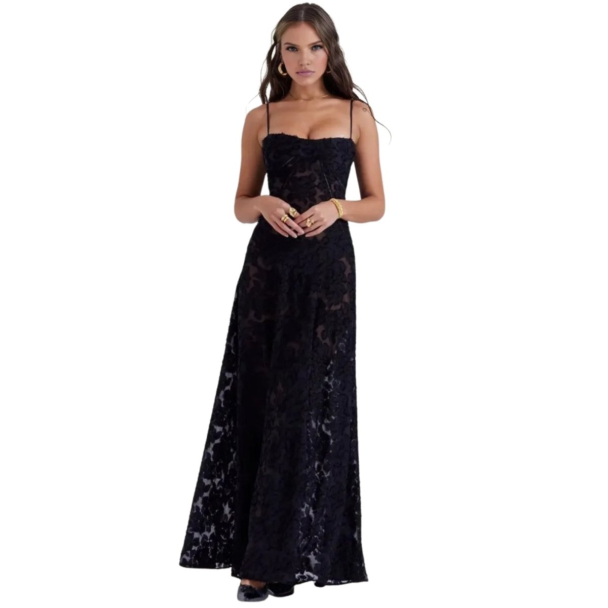 Women's Floral Jacquard Wedding Guest Dress | Etherelynn™ View 16