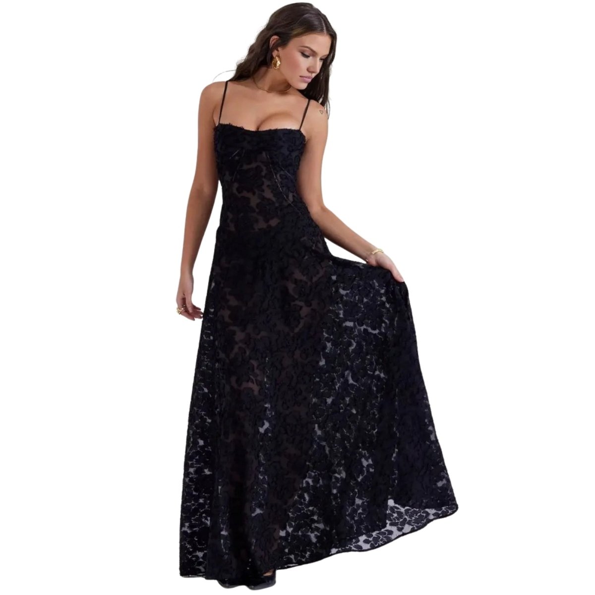 Women's Floral Jacquard Wedding Guest Dress | Etherelynn™ View 17