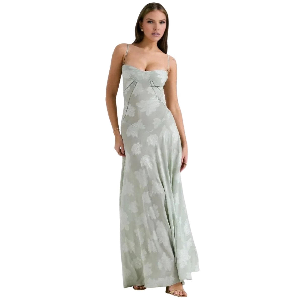 Women's Floral Jacquard Wedding Guest Dress | Etherelynn™ View 30