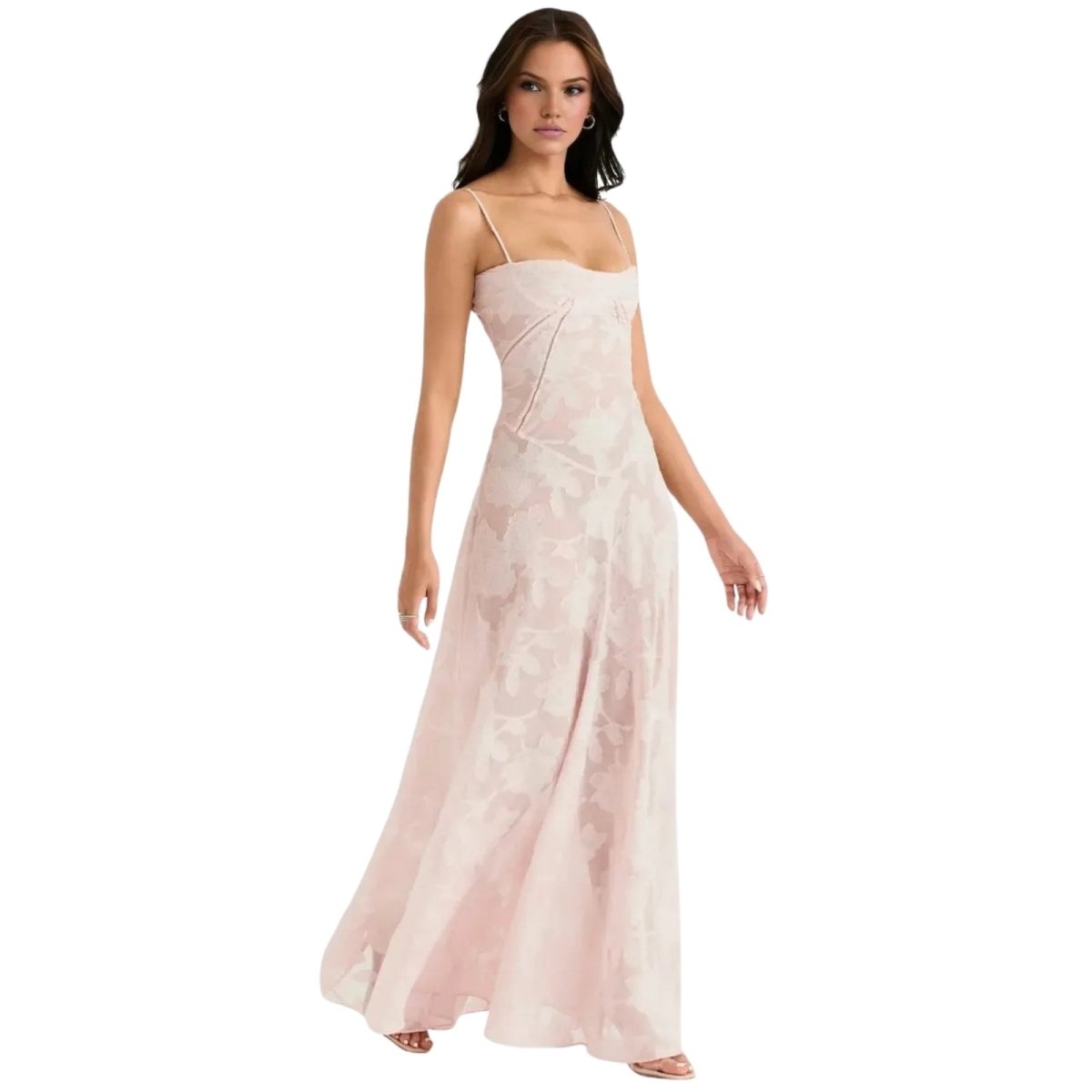 Women's Floral Jacquard Wedding Guest Dress | Etherelynn™ View 11