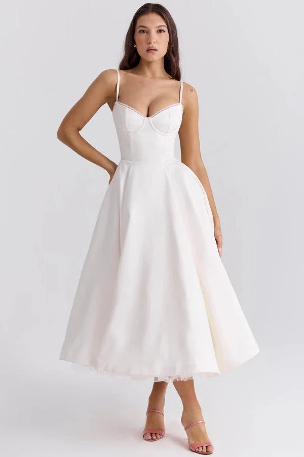 Women's Satin Wedding Guest Dress | Tulle | Aurelianna™ Detail