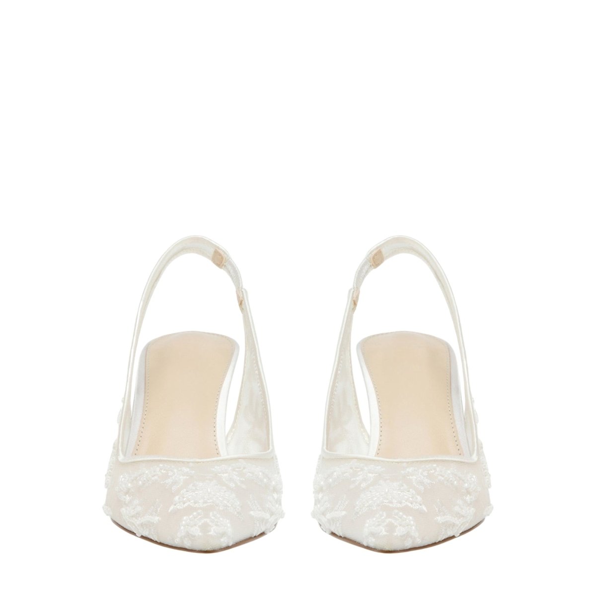 Women's Beaded Slingback Pumps | Mesh Lace | Seraphielle™ Alternate