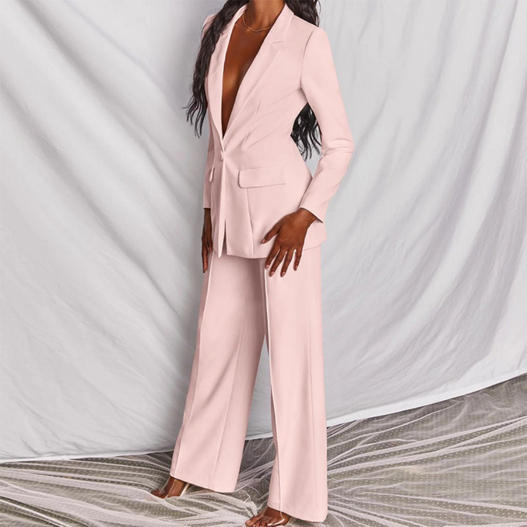 Women's Chic Blazer & Trousers Set | Elysiara™ Lifestyle