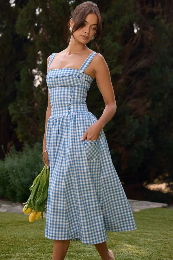 Women's Midi Sundress | Pleated | Bellamira™ Front