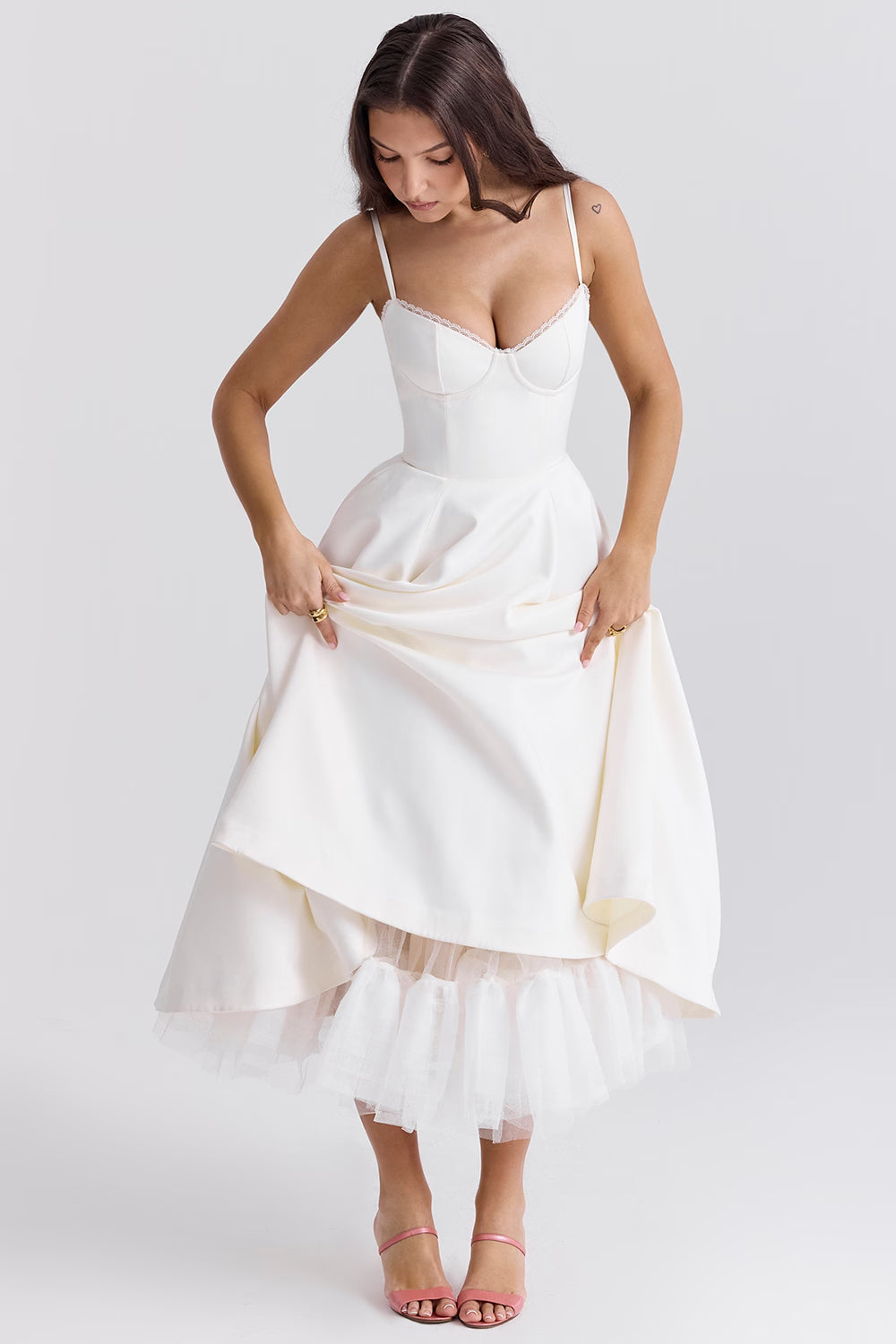 Women's Satin Wedding Guest Dress | Tulle | Aurelianna™ Lifestyle