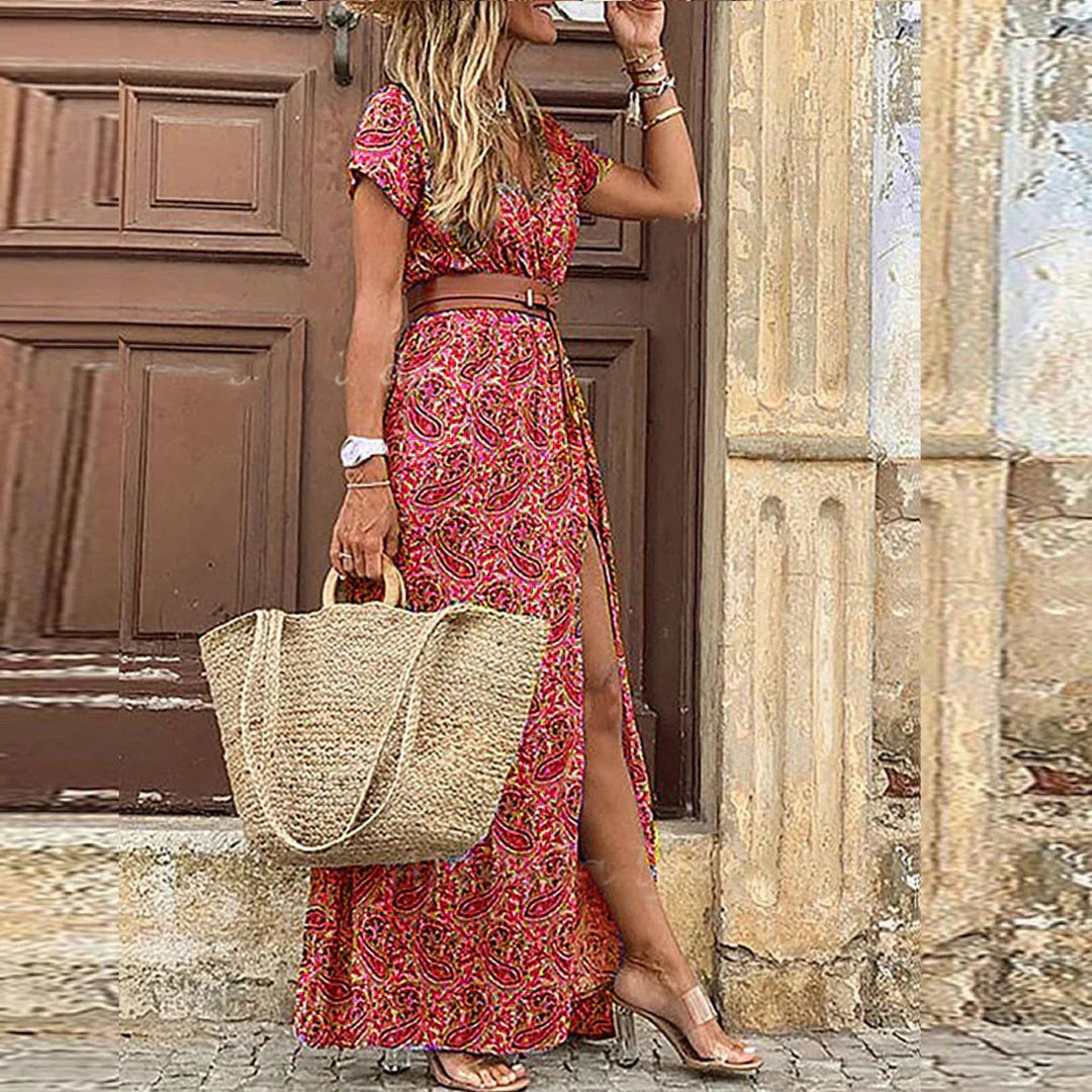 Women's Boho Dress | Flowy Maxi | Celeste™ Side