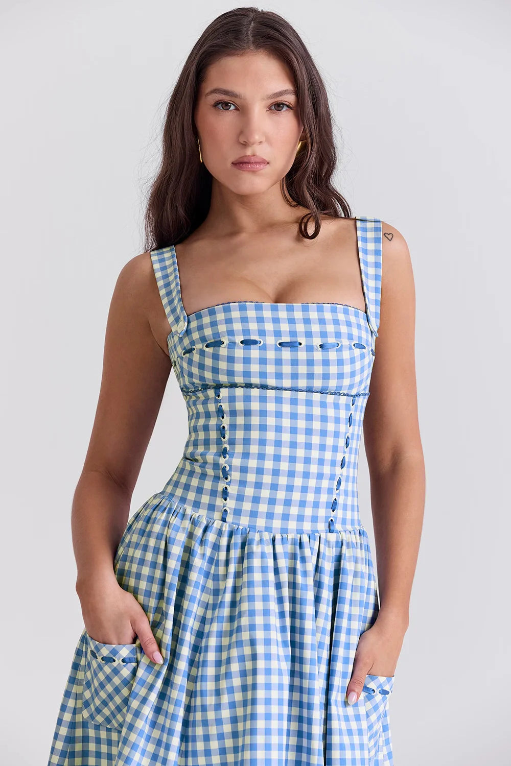 Women's Midi Sundress | Pleated | Bellamira™ Back