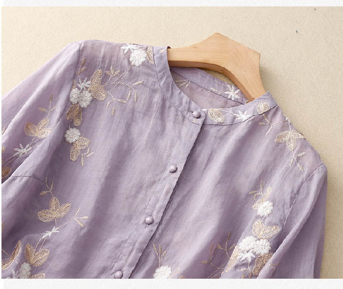 Women's Chic Floral Blouse | Embroidered | Seraphine™ Angle